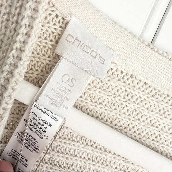 Chico's One Size Jane Shimmer Poncho NEW! - Picture 7 of 9